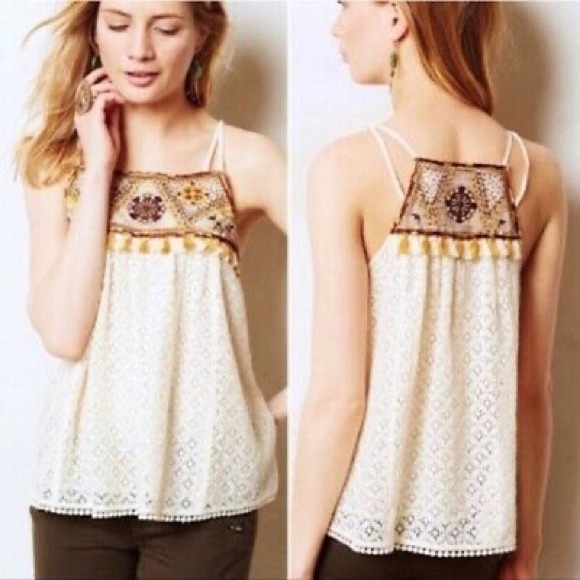 Anthropologie HD in Paris Tickel Tassel Crochet - Picture 2 of 8
